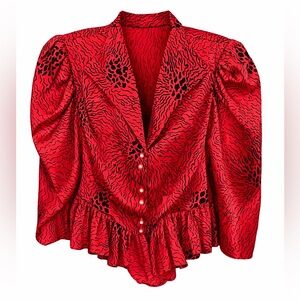 1980's Vintage Weekend Zebra Blouse